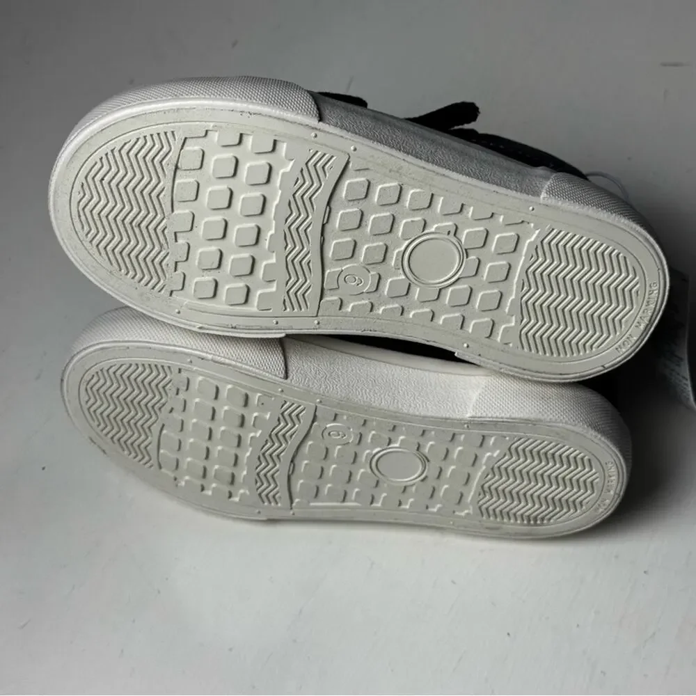 Old Navy Black Kids High-Top Sneakers with Secure Straps Sz 9